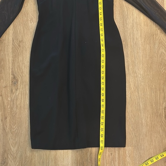 Calvin Klein black illusion long sleeve dress size 4 - Picture 9 of 11